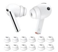 Almohadillas de silicona para Samsung Buds3 Pro Case Silicone Ear Tips | Opciones clásicas en blanco y negro, diseño elegante, compatible con funda de carga, fácil almacenamiento, portátil