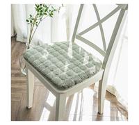 Almohadillas De Silla Gruesas Antideslizantes con Cintas Cojín De Espuma con Memoria Premium For Comedor Patio Sillas Plegables Funda De Terciopelo Lavable(Green)