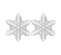 Almohadillas de snowboard con picos de copo de nieve, alfombrilla de tracción antideslizante para control de un solo pie en hielo, agarre de plástico para esquí y embarque, paquete de 2 (blanco)