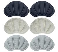 Almohadillas de talón, 3 pares de insertos de talón para mujeres y hombres, protectores de talón para zapatos, botas, almohadillas de talón de 3 colores para zapatos que son demasiado grandes,