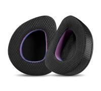 Almohadillas de tela negras y moradas para auriculares ASUS ROG