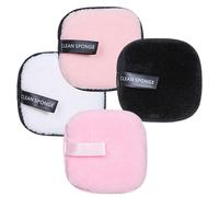 Almohadillas desmaquillantes - Franela de poliéster + esponja, 4,06 pulgadas, almohadilla de algodón orgánico de fibra de bambú para la cara, almohadillas faciales | Redondas de limpieza suaves