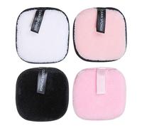 Almohadillas desmaquillantes reutilizables - 4 unidades de paños removedores de maquillaje | Almohadillas faciales de tela removedora de maquillaje, almohadillas faciales multiusos suaves y lavables