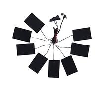 Almohadillas eléctricas de calor 8 en 1, 3 engranajes, lámina calefactora de fibra de carbono resistente al agua, chaleco de ropa alimentado por USB, conjunto de película