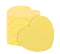 Almohadillas exfoliantes faciales, esponjas faciales para limpieza - Almohadillas desmaquillantes reutilizables en forma de corazón - 20 esponjas de lavado de cara para desmaquillar, masajes y limpiez