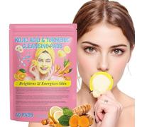 Almohadillas Faciales con Cúrcuma y Ácido Kójico - Discos Exfoliantes Iluminadores para Manchas y Poros, Limpieza Profunda y Suave, 40 Pads para Todo Tipo de Piel