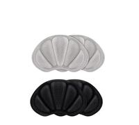 Almohadillas for el talón, plantillas, almohadillas for el talón, livianas for zapatos deportivos, calcomanía trasera de tamaño lindo ajustable, cojines suaves for los pies(Black,4pcs)