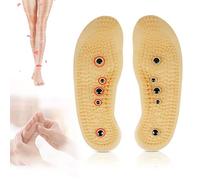 Almohadillas masajeadoras de pies, plantillas de acupresión, plantillas ortopédicas para mujeres y hombres, para pies planos, fascitis plantar, dolor de pies (1 par, L (41 48))