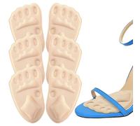 Almohadillas metatarsianas para mujer, 3 pares de almohadillas para los pies, inserciones de tacón alto, antideslizantes para zapatos, transpirables y reutilizables.
