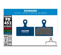Almohadillas Mezcla Azul para Shimano XTR - Slx FD452G1455 GALFER BIKE Freno