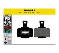 Almohadillas Mezcla Negra Estándar para Magura mt2-4-6-8 FD436G1053 GALFER BIKE