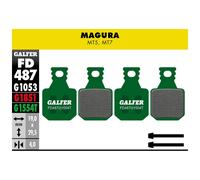 Almohadillas Mezcla Verde Pro para Magura mt5-mt7 FD487G1554T GALFER BIKE Freno