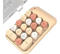 Almohadillas numéricas inalámbricas, lindo teclado numérico colorido portátil de 2.4 GHz, extensiones de teclado de contabilidad financiera, teclado numérico de 10 teclas para computadora portátil,