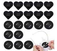Almohadillas para 20 Piezas Base De Hechos A Mano | para el Cabello Elástico de DIY Manual Para Niñas Y Mujeres Del Té Tocador Del Baño Y Viajes