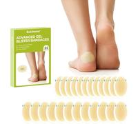 Almohadillas para ampollas tiritas - 24 Piezas Bukihome Gel Ampollas Planta Del Pie,Resistentes al agua,Vendas hidrocoloides para pies,Parche antifricción (Heel Pack)