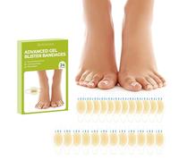 Almohadillas para ampollas tiritas - 24 Piezas Bukihome Gel Ampollas Planta Del Pie,Resistentes al agua,Vendas hidrocoloides para pies,Parche antifricción (Toe Pack)