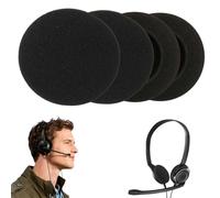 Almohadillas para Auriculares, 4 Pcs Almohadillas de Repuesto Negras Espuma Compatible con Pc 2/Pc 3/Pc 5 Chat, Pc 7 USB, Pc 8 USB para Auriculares de Audio