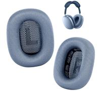 Almohadillas para auriculares AirPods Max, almohadillas de malla mejoradas de repuesto compatibles con Apple AirPods Max con capa de silicona, imán, espuma viscoelástica y aislamiento de ruido (azul