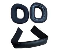 Almohadillas para auriculares, almohadillas de repuesto para auriculares Corsair HS80 RGB para juegos, espuma viscoelástica suave, ajuste cómodo (negro)