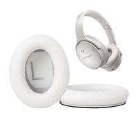 Almohadillas para auriculares Bose QuietComfort 45 QC45 QC35 ii QC35 almohadillas profesionales de repuesto con aislamiento de ruido, espuma viscoelástica color blanco