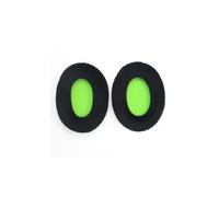 Almohadillas para auriculares HyperX Cloud Core / Stinger / Flight / FlightS / Alpha / Silver / X / Pro / I / II. Diadema de franela negra y verde.