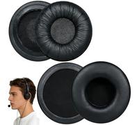 Almohadillas para Auriculares Jabra, 2 Pares de Almohadillas Negras de 50mm, con Funda de Piel Arrugada y Lisa, compatibles con Jabra Pro 9470, 9465, 9460, 9450, 935, 930, 920, Biz 2400/BIZ 2400I