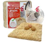 Almohadillas para cajas nido para cajas nido de pollos, 13 x 13 almohadillas fabricadas en EE. UU. con Aspen Excelsior de origen sostenible (paqu