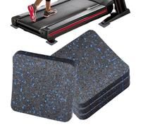 Almohadillas para cinta de correr para suelo, tapete de ejercicio de goma, almohadilla antivibración, juego de 4 cojines cuadrados con función de reducción de ruido, equipo de fitness resistente para