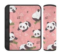 Almohadillas para cinturón de seguridad de coche, 2 unidades, suave, para asiento de bebé, para adultos, jóvenes, niños, M, panda, oriental, bastón, patrón rubor