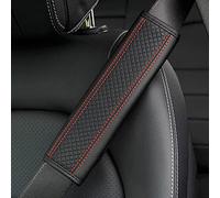 Almohadillas para cinturón de Seguridad de Coche, Paquete de 2, Funda de cinturón de Seguridad de Piel sintética, Almohadillas cómodas para cinturón de Seguridad de Coche Suaves y cómodas (línea Roj