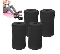 Almohadillas para el pie de espuma, rodillo de espuma | Cubierta de tubo negro de 4 buffer de rolleros de 4 paquetes,Equipo de acondicionamiento físico, accesorios de la máquina de ejercicios, equipo