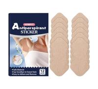 Almohadillas para el sudor de las axilas - 12 almohadillas para las axilas que absorben el sudor | Parches invisibles antisudor, protectores finos y transpirables para protección contra olores,