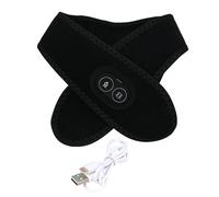 Almohadillas para la fiebre del cuello para aliviar el dolor, almohadilla térmica con 3 niveles de calor, masaje, eléctrico, USB, calentador, relajación, circulación, impulso portátil, color negro