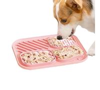 Almohadillas para lamer para Perros, 20 x 15 x 1 cm, Cuenco Antideslizante de Silicona, tapete de alimentación con, Herramienta de enriquecimiento para Mascotas, Accesorio de Entrenamiento de
