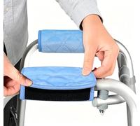 Almohadillas para mango de andador, 1/2/3 pares de fundas de franela suave de 22 x 15 cm, cojines de agarre antideslizantes y lavables, ajuste universal para caminantes, rodadores, muletas (gris, 3