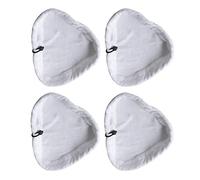 Almohadillas para mopa de vapor 4 piezas, cubierta de almohadilla de limpieza lavable, mopa de vapor universal de microfibra, repuesto para mopa de vapor (blanco)