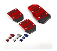 Almohadillas para Pedales de Kit Coche Para Coche Antideslizante Embrague Freno Gas PVC Almohadillas Reposapiés Carreras Accesorios Modificados Juego De Pedales Universales Aluminio