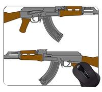 Almohadillas para ratón Personalizadas, Pistola Arma Divertida Alfombrilla para ratón con Borde Cosido