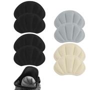 Almohadillas para Talón, 4 Pares Tacón Plantillas Autoadhesivas, Protección de los pies para evitar roces y ampollas, Para mujeres y hombres (Beige, Gris, Negro)