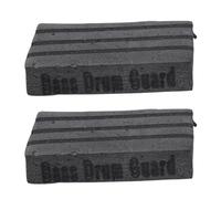 Almohadillas protectoras de aro para tambor de bajo, almohadilla de antideslizante de peso ligero, protecciones de inserción, herramienta protectora, 2 uds