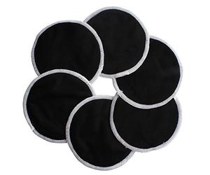 Almohadillas protectoras para poner bajo el sujetador de Ana Wiz, lavables, naturales, hechas de bambú negro negro Talla:Pack of 6