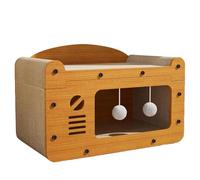 Almohadillas rascadoras para gatos de 55 x 29 x 29 cm, caja corrugada para gatos para conejos, animales de interior, cama con 2 bolas divertidas para gatos de interior, garra de molienda