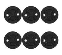 Almohadillas Redondas de Goma Negras 6 Piezas Antideslizantes | Compatibles con Elevadores de Poste Simple y Doble, Uso en Talleres Profesionales, Resistentes a Alta Presión
