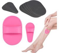 Almohadillas removedoras de vello, almohadillas portátiles y suaves para depilación facial, kit de papel de lija para exfoliación de la piel, herramienta de lijado para mujeres y niñas, piernas y