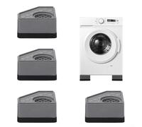 Almohadillas resistentes para lavadora con agarre antideslizante, soportes de amortiguación de vibraciones para lavadoras y secadoras, fácil instalación, color negro