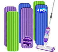 Almohadillas reutilizables compatibles con Swiffer PowerMop, almohadillas de microfibra para fregona de repuesto, cabezales de fregona de repuesto para mopa Swiffer Mop, fregona de piso, recambios