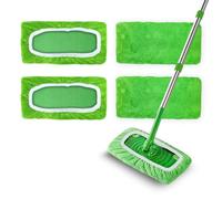 Almohadillas reutilizables compatibles con Swiffer Sweeper, almohadillas de cabeza de fregona para limpieza de suelos húmedos y secos, almohadillas lavables para limpieza de superficies y suelos de