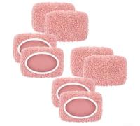 Almohadillas reutilizables de felpilla de microfibra compatibles con Swiffer para limpieza profunda de madera dura para suelos de azulejos y laminados, lavables, secos, húmedos, paños de barrido rosa