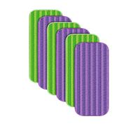 Almohadillas Reutilizables For Trapeador,Compatibles Con Swiffer,Wet Jet-6Pack Recambio De Microfibra Lavable Antiarañazos(Purple Green)