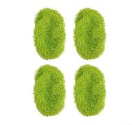 Almohadillas reutilizables para fregona Swiffer Sweeper, paños planos de microfibra, almohadillas de limpieza de repuesto lavables, compatibles con trapeador seco y húmedo (4 unidades, verde)